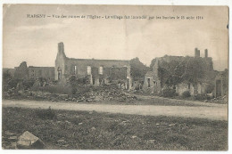 France Belgique Margny Postcard Oude Postkaart Carte Postale CPA Vue Des Ruines De L'église - Other & Unclassified