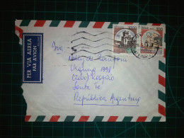 ITALIE, Enveloppe Aereo Circulée Par Avion Vers La République Argentine Avec Une Belle Variété De Timbres-poste (château - Luchtpost