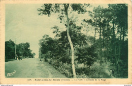 CPA Saint Jean De Monts-La Forêt Et La Route De La Plage-Timbre      L1519 - Saint Jean De Monts