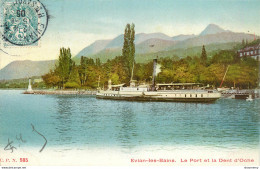 CPA Evian Les Bains-Le Port Et La Dent D'Oche-585-Timbre      L1781 - Evian-les-Bains