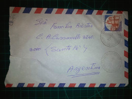 ITALIE, Enveloppe Aereo Circulée Par Avion Vers La République Argentine Avec Une Belle Variété De Timbres-poste (château - Luchtpost