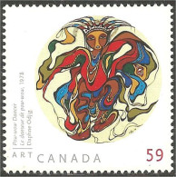 Canada Tableau Odjig Painting Danseur Dance Danse Pow-wow Dancer MNH ** Neuf SC (C24-36c) - Dance