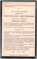 Bidprentje Strijpen - De Pryck Mathilde (1862-1927) - Devotieprenten