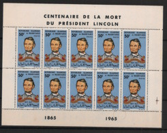 MAURITANIE - 1965 - N°YT. 191 - Lincoln - Feuille Complète - Neuf Luxe ** / MNH / Postfrisch - Mauritanië (1960-...)