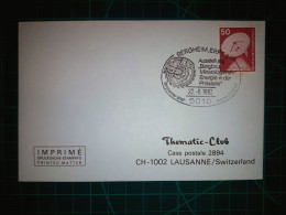 ALLEMAGNE (DDR); Enveloppe Commémorative Du "Thematic-CLub" Avec Cachet Spécial Et Timbre-poste Coloré. Années 1980. - 1981-1990