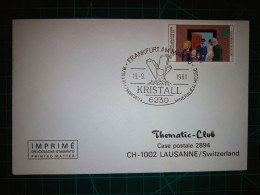 ALLEMAGNE (DDR); Enveloppe Commémorative Du "Thematic-CLub" Avec Cachet Spécial Et Timbre-poste Coloré. Années 1980. - 1981-1990