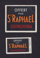 2 Ancienne Petite étiquette  Allumettes France  Belgique    St Raphaël Années 30 - Matchbox Labels