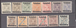 Wurtemberg  -  Service  :  Mi  258-70  ** - Mint