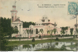 CPA Marseille-Exposition Coloniale-Palais De L'Algérie Et Le Lac-48-Timbre      L2174 - Koloniale Tentoonstelling 1906-1922