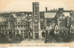 CPA Paris-Mairie Du 1er Arrondissement Et L'église Saint Germain-37-Timbre     L1683 - Paris (01)