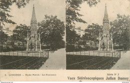 CPA Londres-Hyde Parck-La Fontaine-Vues Stéréoscopiques Julien Damoy-Timbre      L1517 - Sonstige & Ohne Zuordnung