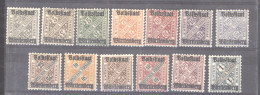 Wurtemberg  -  Service  :  Mi  258-70  * - Mint