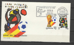 Spain 1982 Football Soccer World Cup Set Of 2 On FDC - 1982 – Spain