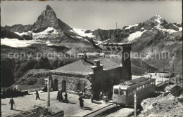 11665511 Zermatt VS Station Gornegrat Bergbahn Mit Matterhorn Und Dent Blanche  - Sonstige & Ohne Zuordnung