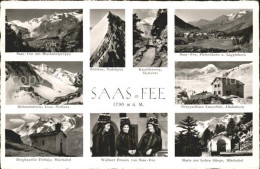 11665476 Saas-Fee Ansichten Und Frauen In Tracht Saas-Fee - Sonstige & Ohne Zuordnung