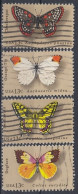 UNITED STATES 1300-1303,used,falc Hinged - Papillons