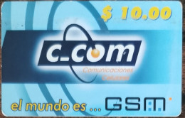 Carte De Recharge - C-Com, El Mundo Es GSM Back 1 Cuba 10$ - Télécarte ~73 - Kuba