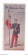 Vignette Militaire Delandre - 1er Bataillon De France - Vignettes Militaires