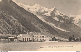 CPA Gare De Chamonix Et Le Mont Blanc-5149-Timbre    L2422 - Chamonix-Mont-Blanc