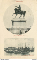 CPA Cherbourg-Statue Napoléon-Torpilleurs Dans Le Bassin-Timbre     L1432 - Cherbourg