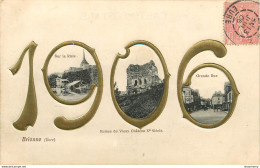 CPA Brionne-Ruines Du Vieux Château-1906-Multivues-Timbre  L1041 - Autres & Non Classés