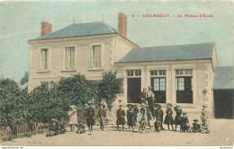 CPA Chambray-La Maison D'école-Timbre   L1041 - Autres & Non Classés