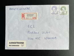 NETHERLANDS 1995 REGISTERED LETTER EINDHOVEN BIARRITZPLEIN TO UTRECHT 30-05-1995 NEDERLAND AANGETEKEND - Lettres & Documents