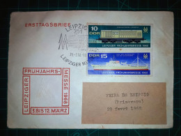 ALLEMAGNE (DDR); Enveloppe FDC Commémorant La "Messe Printanière De  Leipziger Du 6 Au 15 Mars" Avec Cachet Spécial Et V - Usados