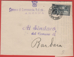 ITALIA - Storia Postale Repubblica - 1951 - 5 Italia Al Lavoro (Isolato) - Stampe - Camera Di Commercio Industria E Arti - 1946-60: Marcophilia