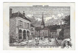 CPA JAUCOURT, LA MAIRIE ET L'EGLISE, THE TOWN HALL AND THE CHURCH D'APRES UNE ILLUSTRATION, AUBE 10 - Other & Unclassified