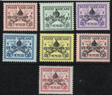 Vatican 1939 Death Of Pope Pius XI, Election Of Successor 7 Values Overprint MNH - Unused Stamps