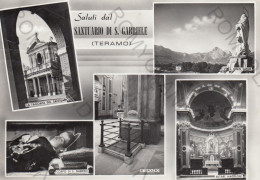 CARTOLINA  C11 SANTUARIO DI S. GABRIELE,TERAMO,ABRUZZO-SALUTI-STORIA,MEMORIA,CULTURA,BOLLO STACCATO,VIAGGIATA 1967 - Teramo