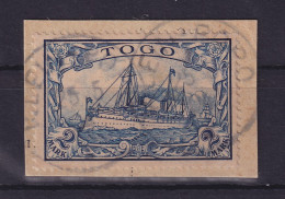 Deutsche Kolonien Togo 2 Mark 1900 Mi.-Nr. 17 O KLEIN-POPO Auf Briefstück - Togo