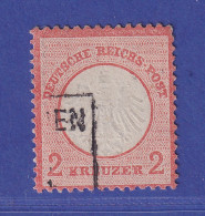 Dt. Reich 1872 Kl. Brustschild 2 Kreuzer  Mi.-Nr. 8 Gestempelt, Kl. Eckfehler - Gebraucht