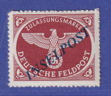 Dt. Reich 1944 Feldpostmarke Inselpost Agramer-Aufdruck Mi.-Nr.10BbI ** - Feldpost 2da Guerra Mundial