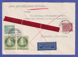 Berlin 1952 Luftpost-Eil-Brief Von BERLIN-ZEHLENDORF Nach Wuppertal-Oberbarmen - Andere & Zonder Classificatie