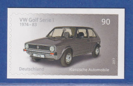 Bund 2017 Auto VW Golf  90Cent SELBSTKLEBEND Mi-Nr. 3301** - Other & Unclassified