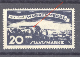 Wurtemberg  -  Service  :  Mi  274 Pf III  *   Variété:  Absence Des Fenêtres à Droite De La Tour - Mint