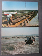 CP 17 Charente Maritime Posté LA TREMBLADE Lot De 2 Cartes - Parcs à Huitres,Ostréiculture Retour De La Flotille Pêche - La Tremblade