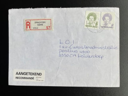 NETHERLANDS 1995 REGISTERED LETTER DRACHTEN EEMS TO LEIDERDORP 13-06-1995 NEDERLAND AANGETEKEND - Lettres & Documents