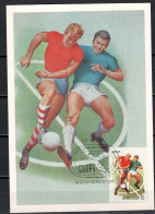 USSR Russia 1981 Football Soccer Stamp On Maximumcard - Brieven En Documenten