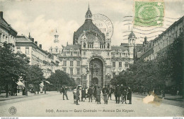 CPA Anvers-Gare Centrale-Avenue De Keyser-Timbre    L2028 - Antwerpen