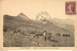 CPA En Auvergne-Une Vacherie Dans La Montagne-Timbre       L1187 - Sonstige & Ohne Zuordnung