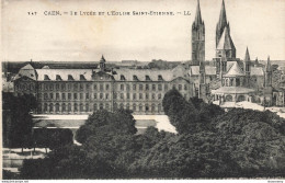 CPA Caen-Le Lycée Et L'église Saint Etienne-147       L2449 - Caen