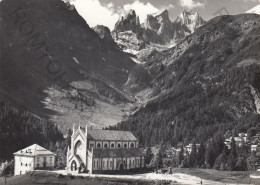 CARTOLINA  C11 FALCADE M.1147,BELLUNO,VENETO-LA CHIESA PARROCCHIALE E MOLINO CON LE CIME DEL FOCOBON M.3054-VIAGGIATA - Belluno