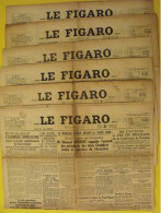 6 N° Le Figaro De 1945. Pétain Herriot  Potsdam Laval Japon Pacifique Gestapo épuration De Gaulle Tassigny Hiroshima - Sonstige & Ohne Zuordnung