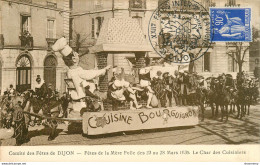 CPA Comité Des Fêtes De Dijon-Fêtes De La Mère Folle-Le Char Des Cuisiniers-Timbre      L1380 - Dijon