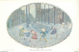 CPA Illustration Anglaise-Willebeek-Girls And Boys Come Out To Play      L1378 - Zeitgenössisch (ab 1950)