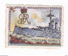 Vignette Militaire Delandre - Angleterre - H.M.S. King George V - Militärmarken