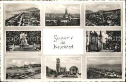 11665070 Neuchatel NE Panorama Hafen Kirche Schloss Neuchatel - Andere & Zonder Classificatie